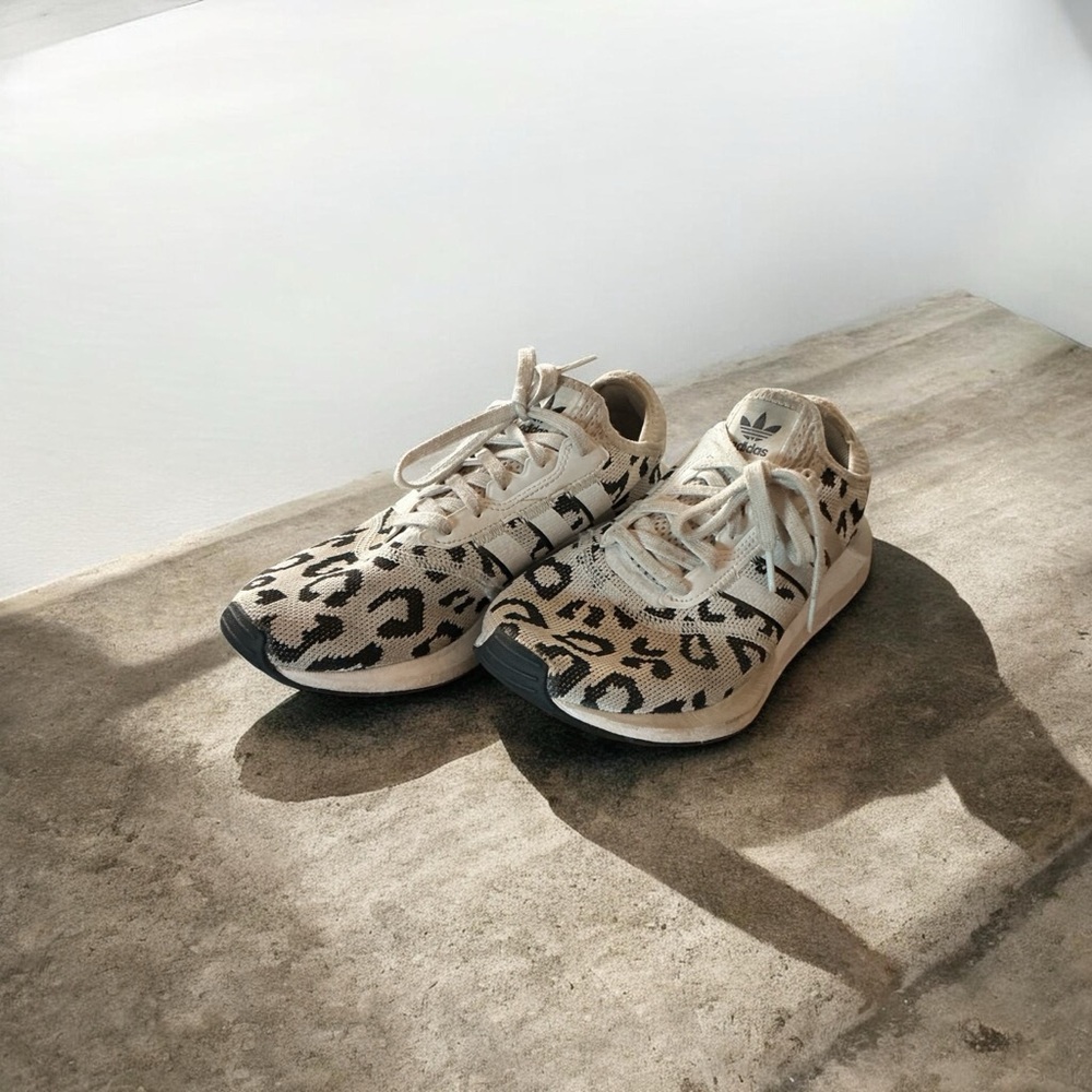 Adidas Cream and Black Sneakers